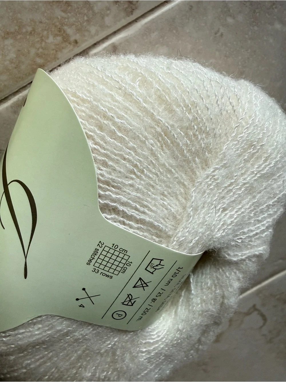 Josy by Bremont Soft Cream Lace-Weight Yarn - 4 Skeins Natural Off White/Cream